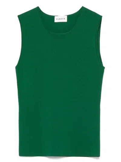 P.a.r.o.s.h Roma Tank Top In Green