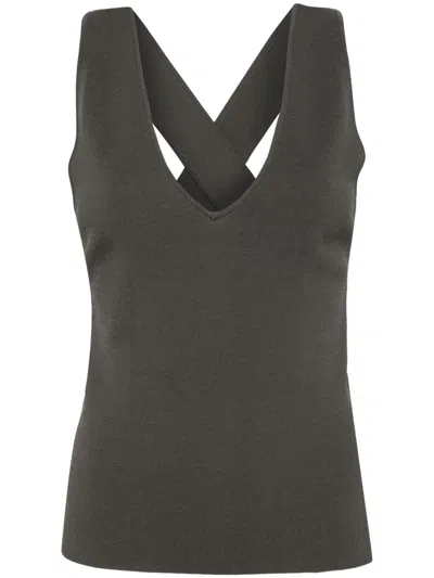 P.a.r.o.s.h Roma Tank Top In Grey