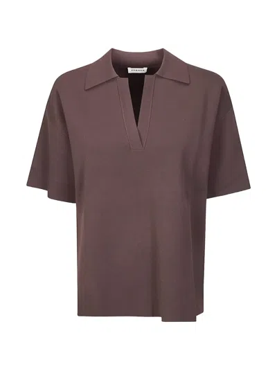 P.a.r.o.s.h Roma V-neck T-shirt In Brown