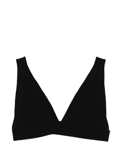 P.a.r.o.s.h Roma V-neck Top In Black