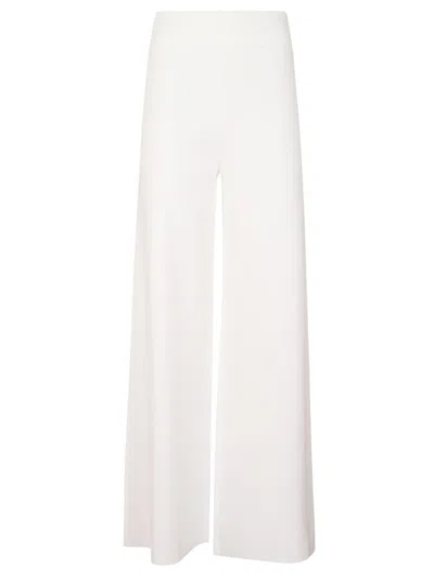 P.a.r.o.s.h . Roma Wide Leg Knitted Trousers In White