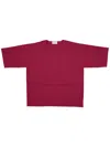 P.a.r.o.s.h Roma25 Half Sleeves Round Neckline Cotton T-shirt In Rosso Scuro