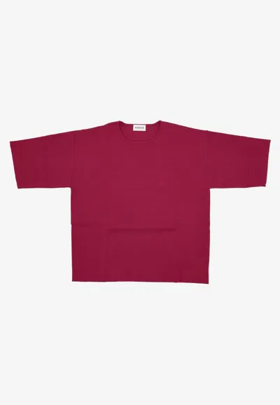 P.a.r.o.s.h Roma25 Half Sleeves Round Neckline Cotton T-shirt In Rosso Scuro