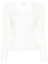 P.a.r.o.s.h Square Neck Sweater In White