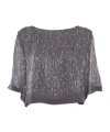 P.a.r.o.s.h Round-neck Blouse In Gray