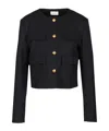 P.a.r.o.s.h Liliuxy Button-fastening Cropped Jacket In Black