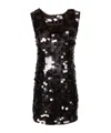 P.a.r.o.s.h Sequin Sleeveless Dress In Black