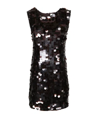 P.a.r.o.s.h Round Neck Dress In Black
