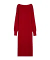 P.a.r.o.s.h . Red Wool And Cashmere Midi Dress In Red