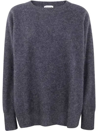 P.a.r.o.s.h Parosh Round Neck Oversize Sweater In Black