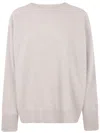 P.a.r.o.s.h Parosh Round Neck Oversize Sweater In Neutral