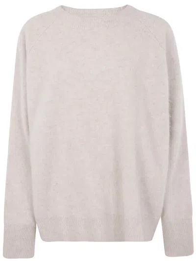 P.a.r.o.s.h Parosh Round Neck Oversize Sweater In Pink