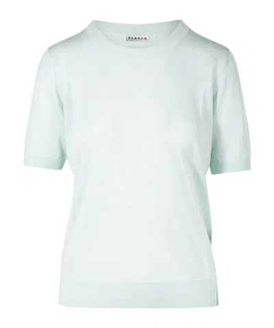 P.A.R.O.S.H ROUND-COLLAR SHORT-SLEEVE SWEATER
