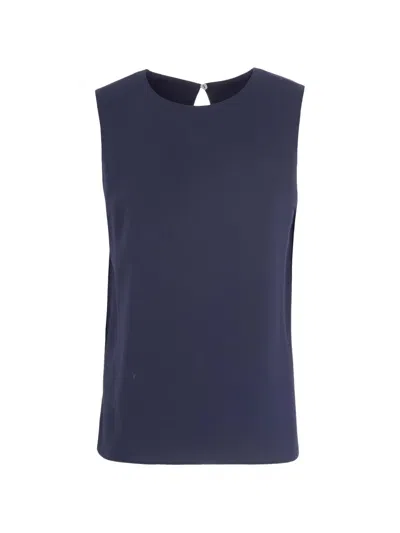 P.a.r.o.s.h Round Neck Tank Top In Blue