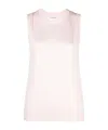 P.a.r.o.s.h Linfa Fine-knit Tank Top In White