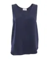 P.a.r.o.s.h Sleeveless Scoop Neck Blouse In Blue