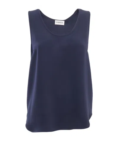 P.A.R.O.S.H P.A.R.O.S.H. CREWNECK SLEEVELESS SATIN BLOUSE