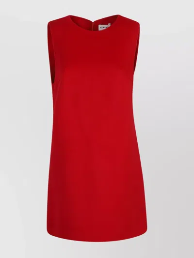 P.a.r.o.s.h Parosh Chic Sleeveless Wool Dress With Zip Closure In Red