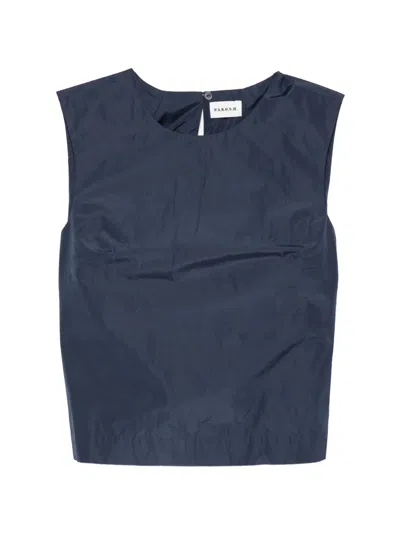 P.a.r.o.s.h Round-neck Sleeveless Top In Blue