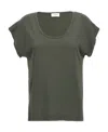 P.a.r.o.s.h Green Roux T-shirt In Black