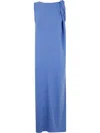 P.a.r.o.s.h Ruch-shoulder Shift Dress In Blue