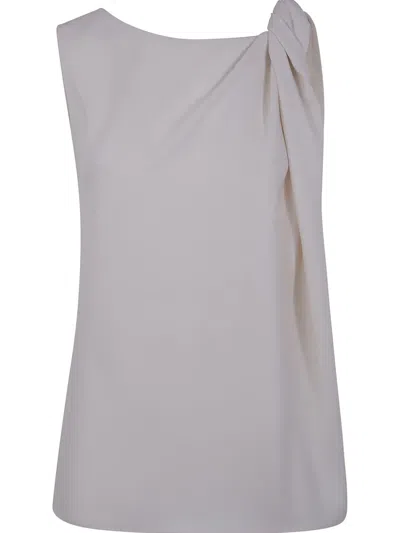 P.a.r.o.s.h Ruched-detailing Top In Nude
