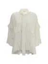 P.a.r.o.s.h Ruffle Blouse In White