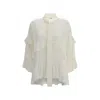 P.a.r.o.s.h Ruffle Blouse In White