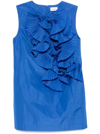 P.a.r.o.s.h Crew Neck Knee Length Dress In Blue