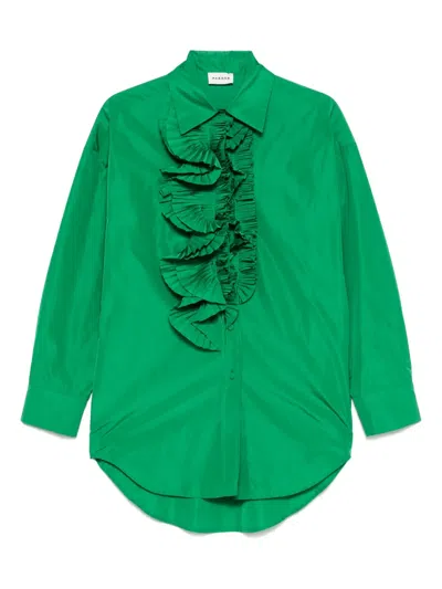 P.a.r.o.s.h Ruffle-detail Shirt In Grün