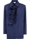 P.a.r.o.s.h Ruffle-detailing Blouse In Blau