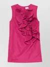 P.a.r.o.s.h Ruffled Accents Mini Dress In Pink