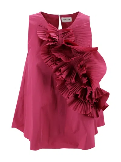 P.a.r.o.s.h Ruffled Blouse In Pink