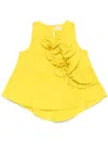 P.a.r.o.s.h Casual Top Sleeveless Asymmetric Hem In Yellow