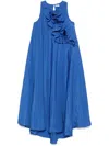 P.a.r.o.s.h Ruffled-detail Maxi Dress In Blue