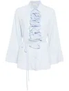 P.a.r.o.s.h Ruffled-detailing Shirt In Blue