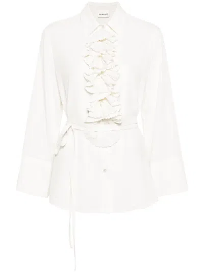 P.a.r.o.s.h Ruffled-detailing Shirt In Pink