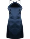 P.a.r.o.s.h . Ruffled Satin-finish Minidress