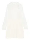 P.a.r.o.s.h Ruffled Shirt Dress In White