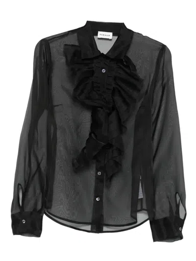 P.A.R.O.S.H RUFFLED SILK BLOUSE