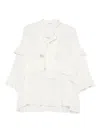 P.a.r.o.s.h Ruffled Silk Blouse In White