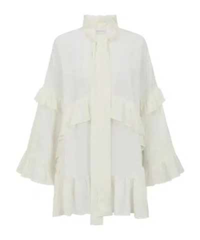 P.A.R.O.S.H RUFFLED SILK BLOUSE