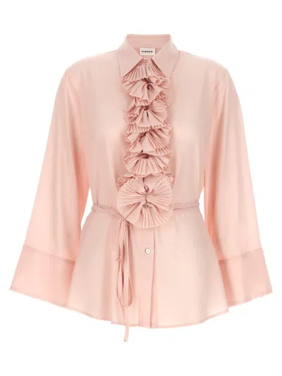P.a.r.o.s.h . Ruffles Shirt In Pink