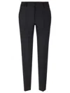 P.a.r.o.s.h Blue Pants With Wide Leg And Elastic Rear Waist In Tech Fabric Woman In Black