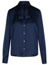 P.a.r.o.s.h 'salty' Blue Silk Blend Shirt In Blue