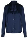 P.a.r.o.s.h 'salty' Blue Silk Blend Shirt In Blue