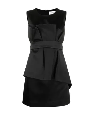 P.A.R.O.S.H SATIN BELTED SLEVELESS MINIDRESS