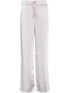 P.a.r.o.s.h Satin-finish Straight-leg Trousers In Purple