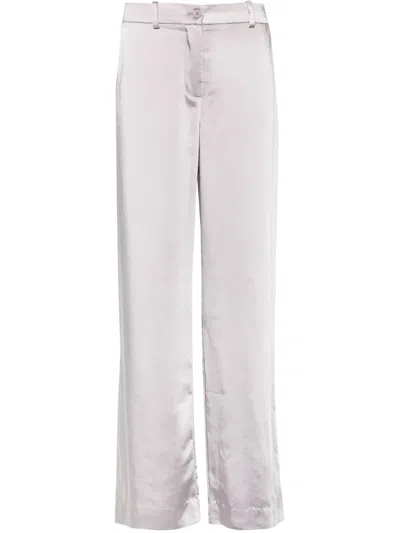P.a.r.o.s.h Satin-finish Straight-leg Trousers In Purple