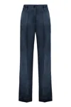 P.a.r.o.s.h High-waisted Tailored Trousers In Blue